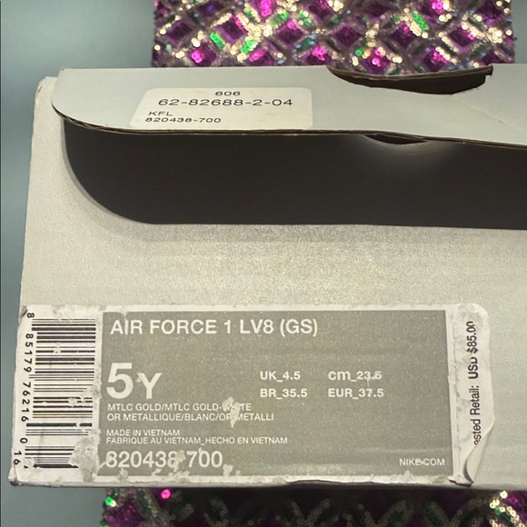 Nike - Air Force ones - Gold Athletic Sneakers - Picture 2 of 2